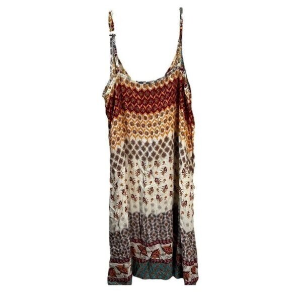 P.J. Salvage Womens Boho Adjustable Strap Sleeveless Printed Dress Multicolor Si - Picture 2 of 4
